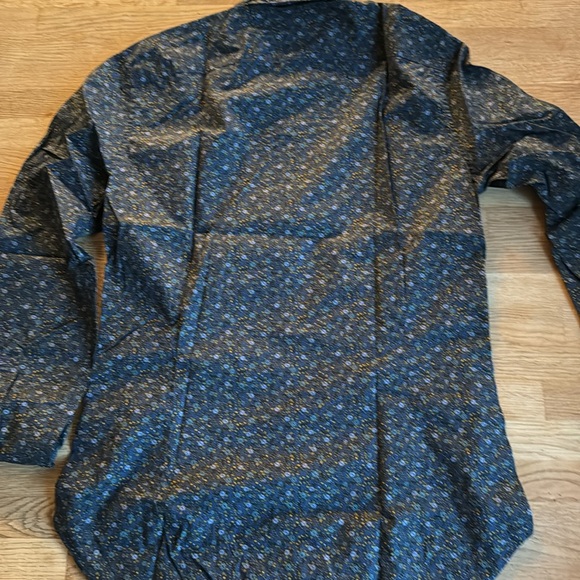 Bonobos Washed Button Down in Blue Fox Floral size Medium Tailored - Picture 8 of 8